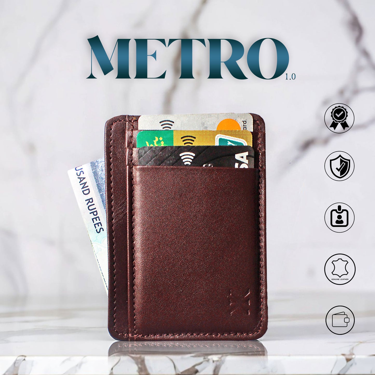مردوں کے لیے اصلی لیدر minimalist مردوں کا پرس والیٹ کوئی فولڈ سادہ والیٹ کلپ کارڈ ہولڈر والیٹ
