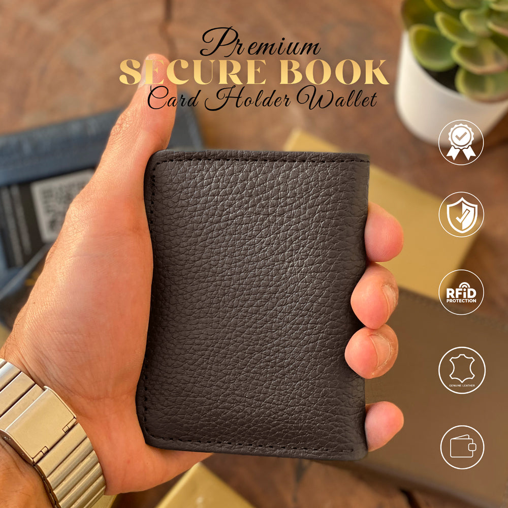 Genuine Leather Minimalist Men's Purse Long Wallet For Men RFID Protected Bi Fold Simple Wallet Clasp Card Holder Wallet