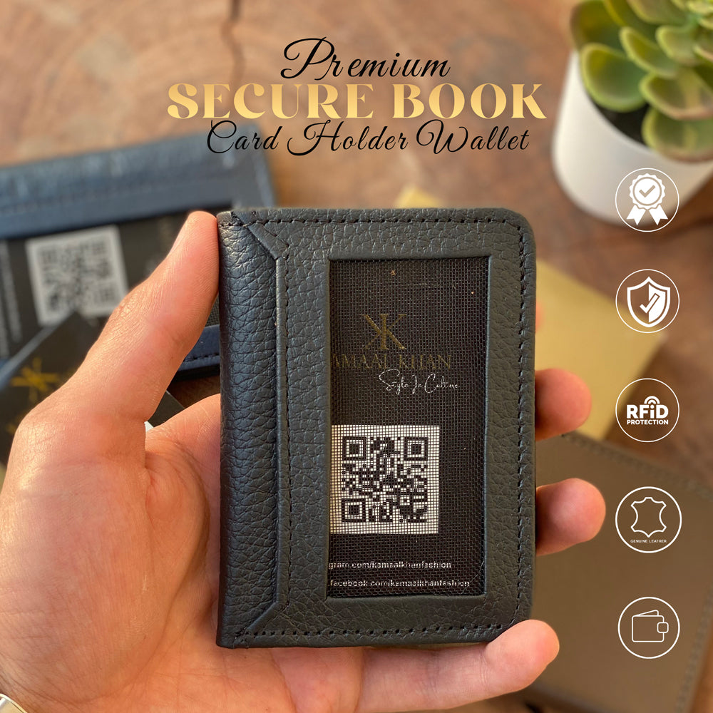 Genuine Leather Minimalist Men's Purse Long Wallet For Men RFID Protected Bi Fold Simple Wallet Clasp Card Holder Wallet