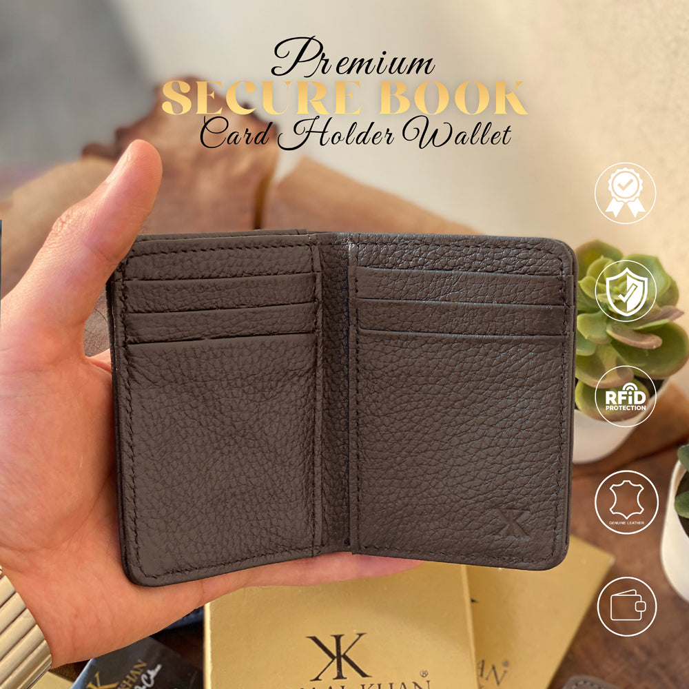 Genuine Leather Minimalist Men's Purse Long Wallet For Men RFID Protected Bi Fold Simple Wallet Clasp Card Holder Wallet