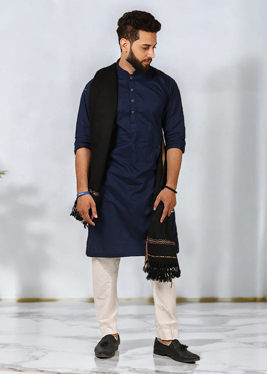 Distinguished Elegance: Pure Acrylic Woolen Peshawari Dhussa Shawl for Men (Medium)