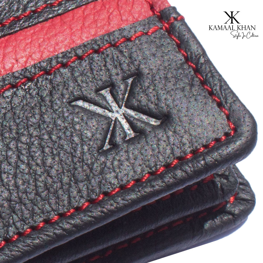 Genuine Mild Leather Two-Tone Men's Wallet | Zipper Coin Purse Wallet For Men Tri-fold Clasp