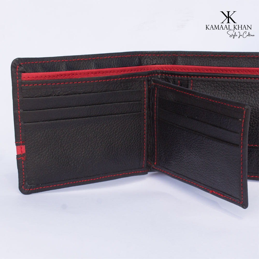 Genuine Mild Leather Two-Tone Men's Wallet | Zipper Coin Purse Wallet For Men Tri-fold Clasp
