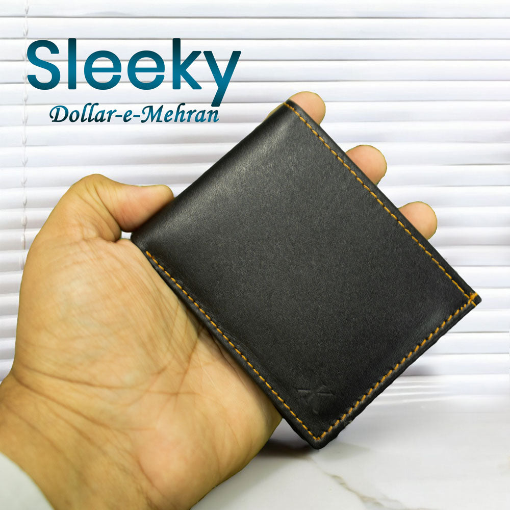 Genuine Leather Men's Bi Fold Purse Wallet For Men Wallet Clasp Sleek Design Basic Minimalist Wallet For Man