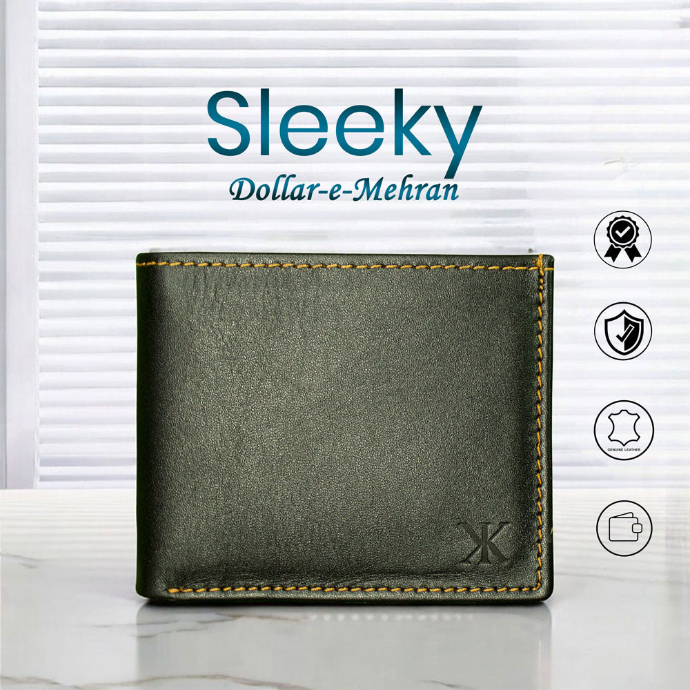 Genuine Leather Men's Bi Fold Purse Wallet For Men Wallet Clasp Sleek Design Basic Minimalist Wallet For Man
