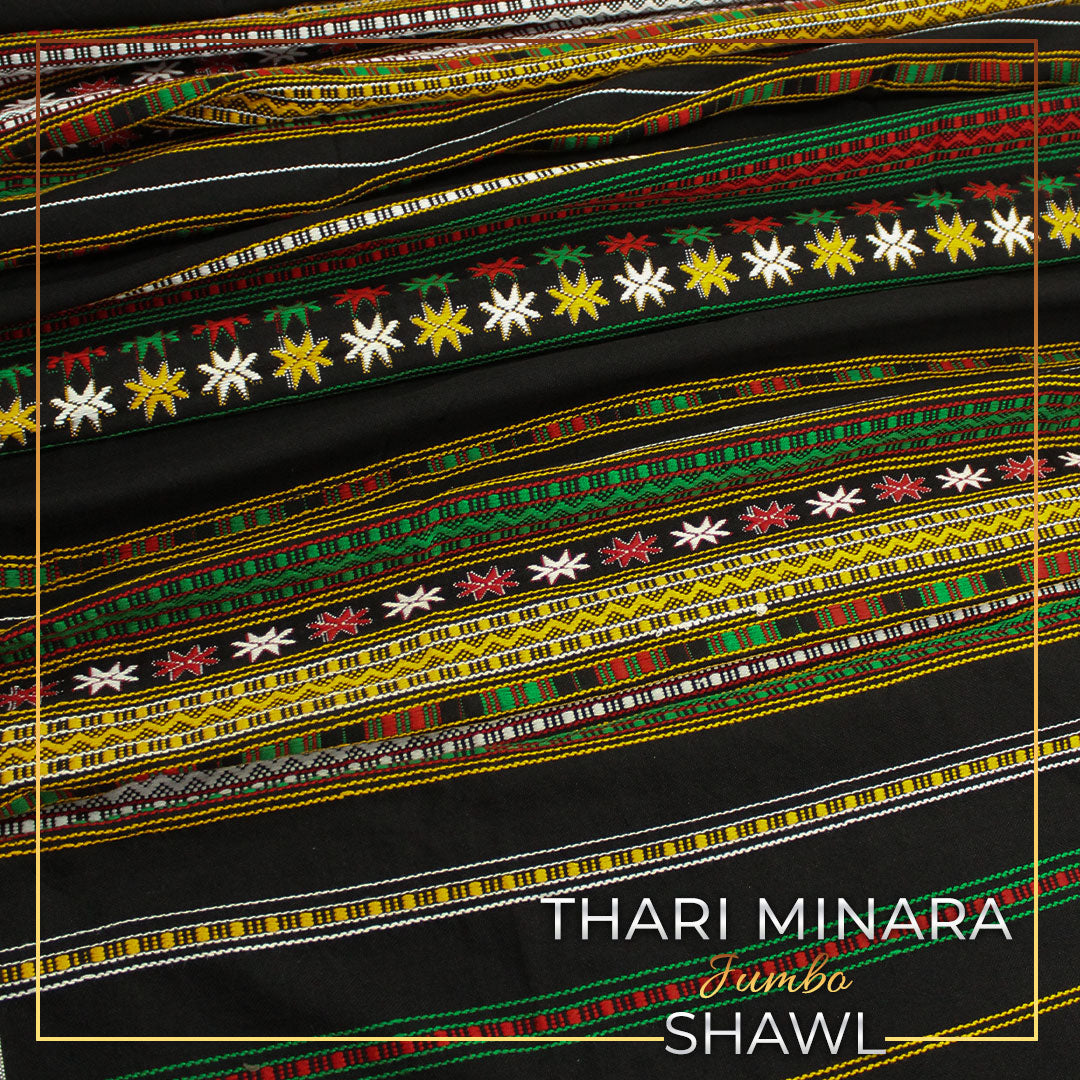 Exquisite Multani (Star) Multicolor Tharri Wadera Shawl for Men | Jumbo Size