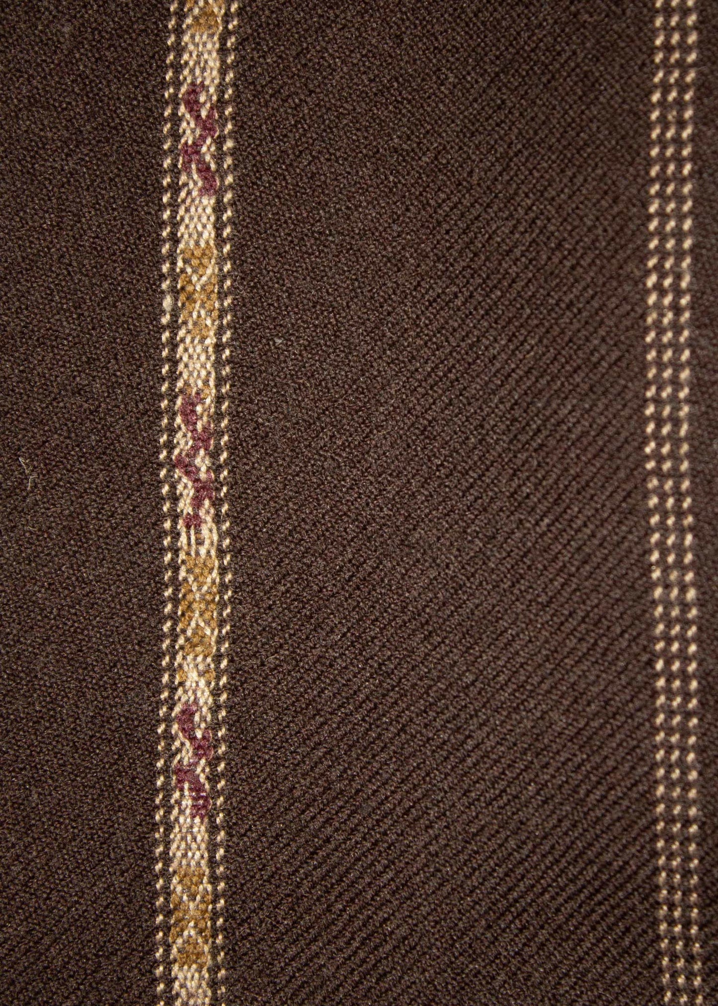 Pure Woolen Kashmiri Dhussa Shawl for Men - Multicolor Stripe Elegance