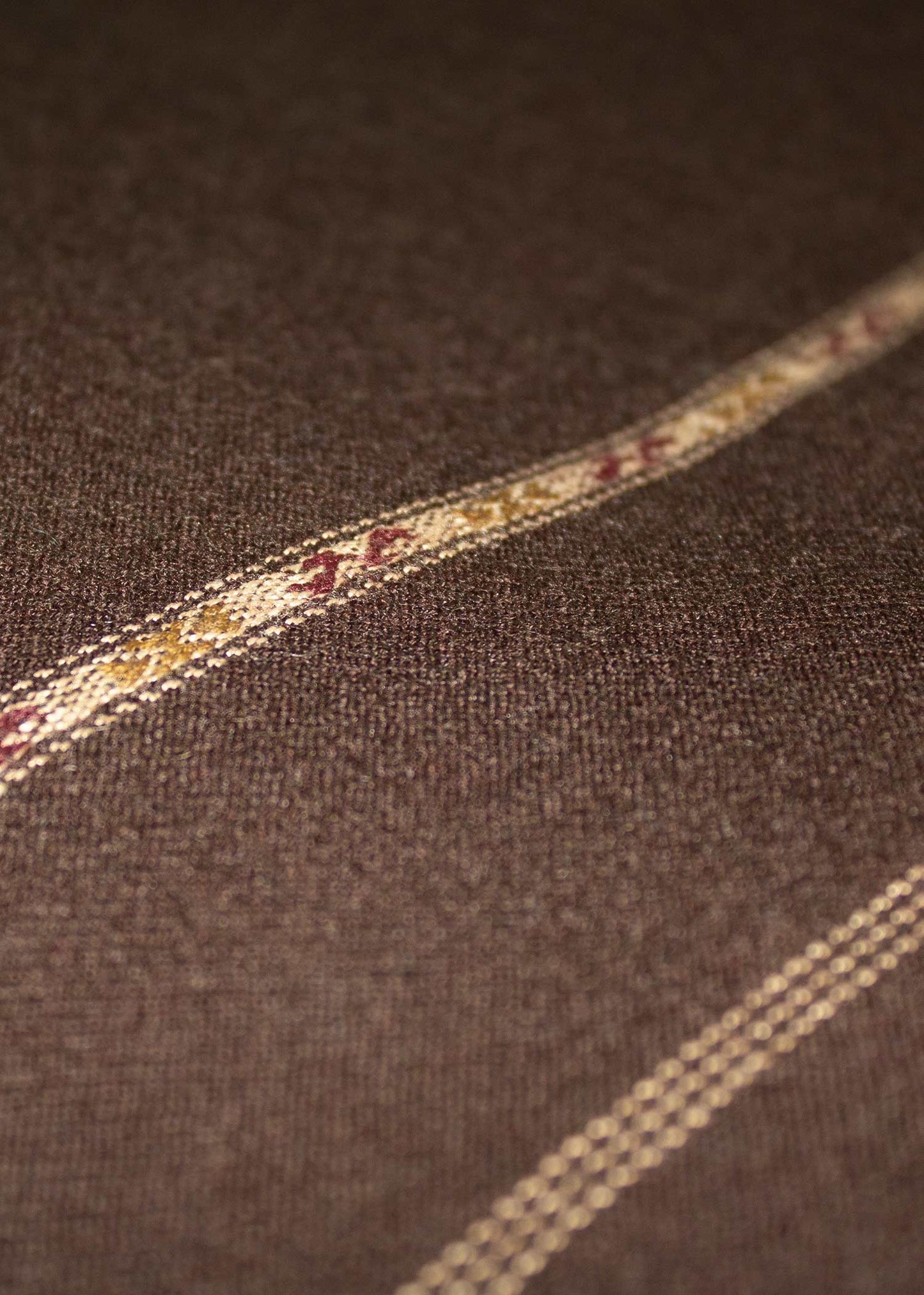 Pure Woolen Kashmiri Dhussa Shawl for Men - Multicolor Stripe Elegance