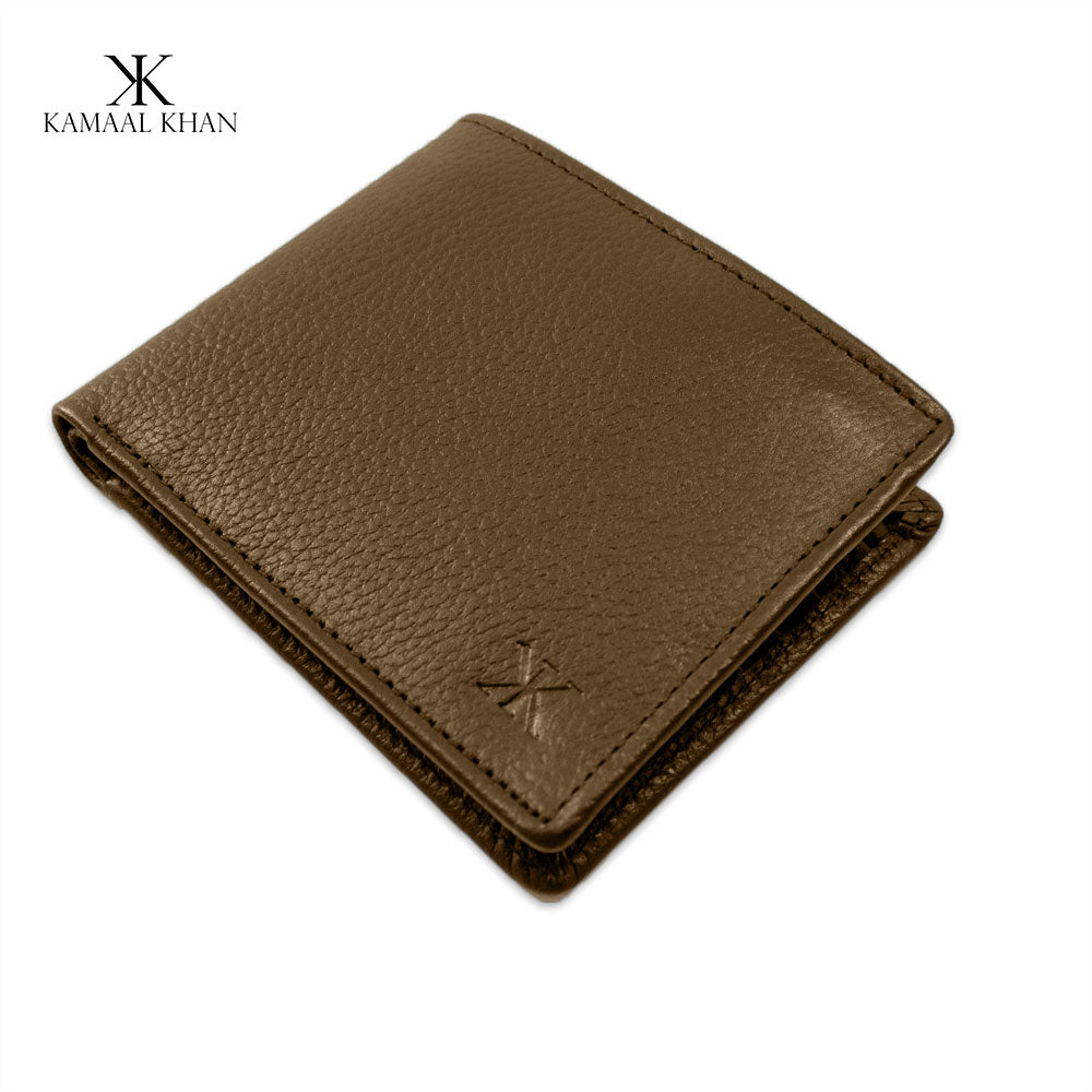 Genuine Mild Leather Two-Tone Men's Wallet | Zipper Coin Purse Wallet For Men Tri-fold Clasp