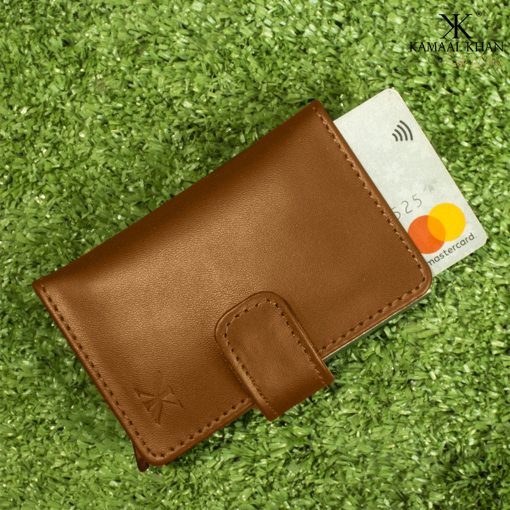 Genuine Leather Minimalist Men's Purse Long Wallet For Men Popup Wallet Card Holder Clasp