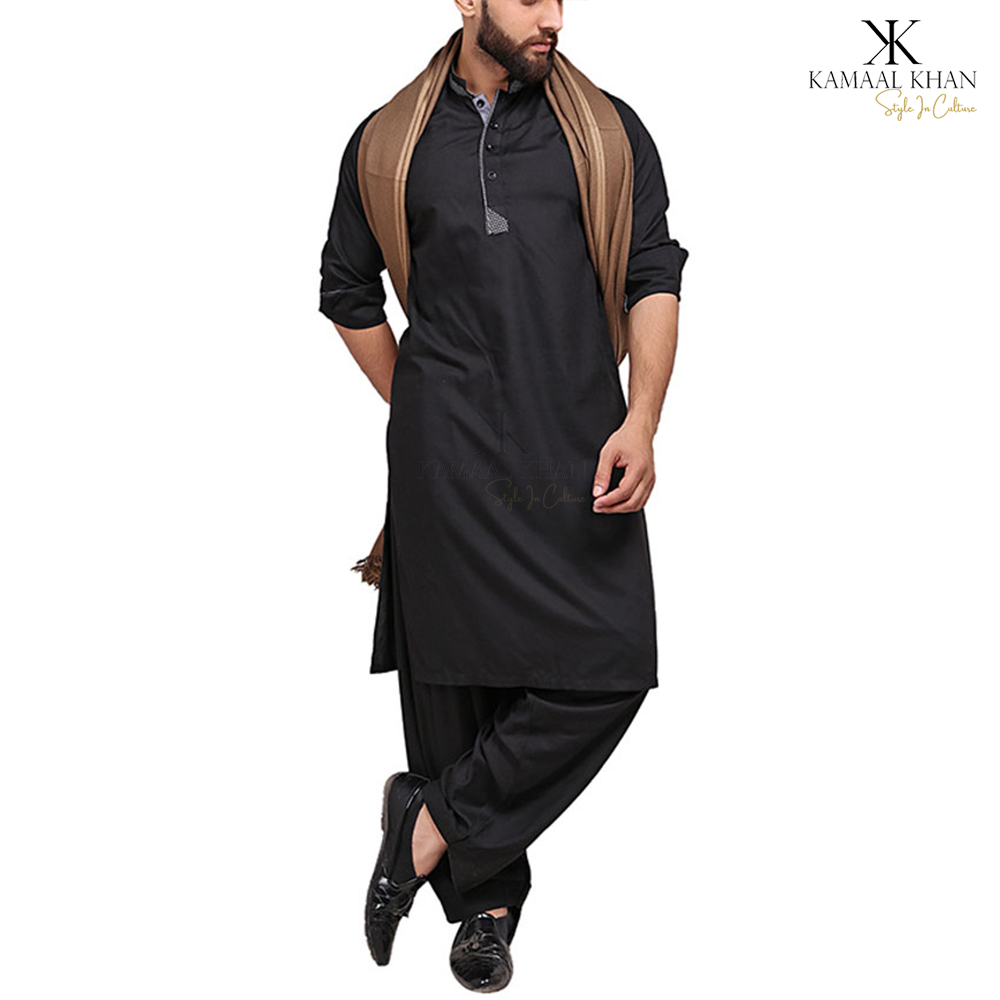 Exquisite Kashmiri Dhussa Shawl: Pure Wool Luxury for Men