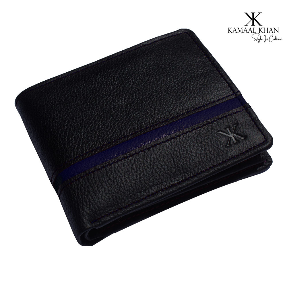 Genuine Mild Leather Two-Tone Men's Wallet | Zipper Coin Purse Wallet For Men Tri-fold Clasp