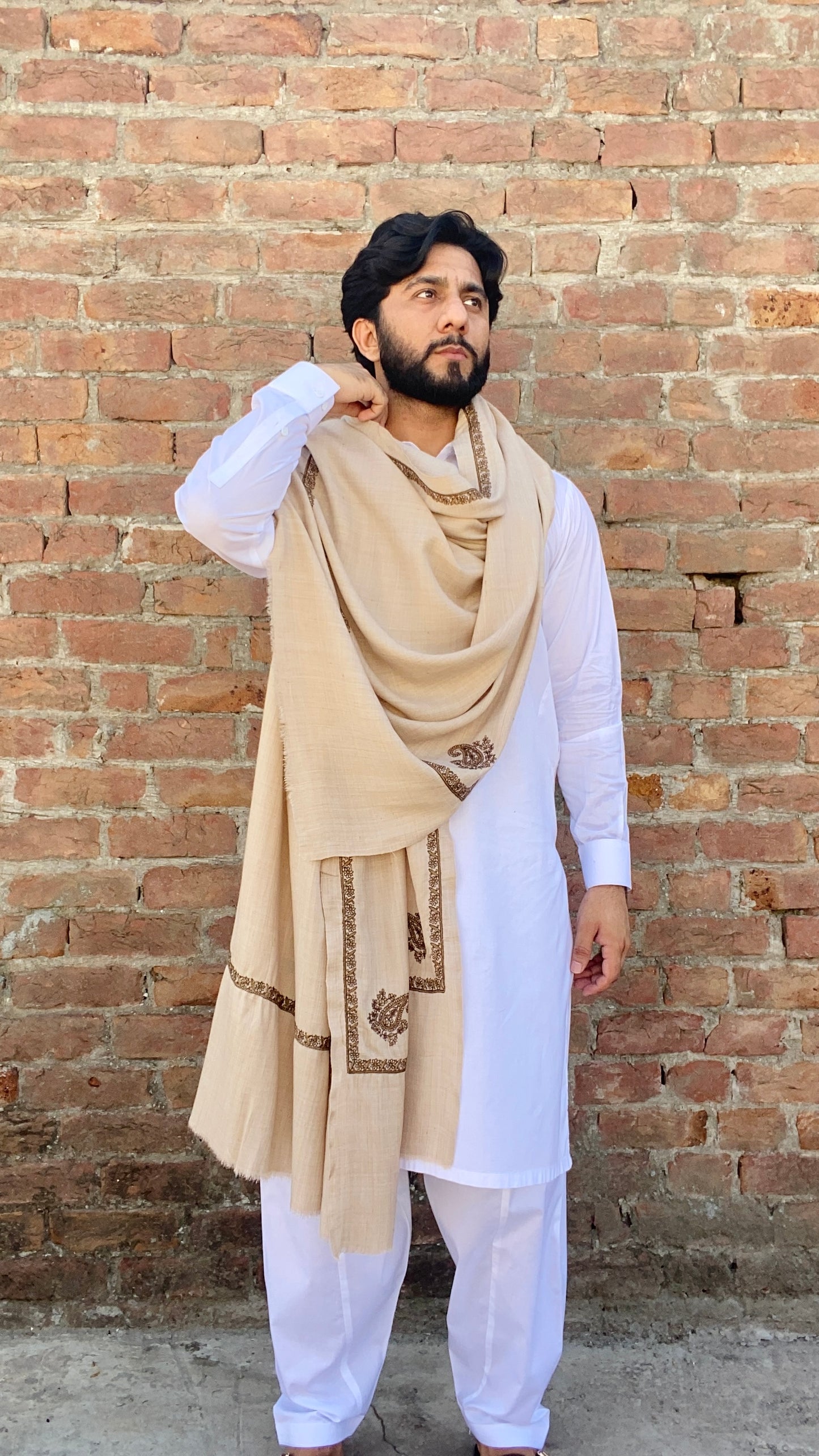 Kashmiri Kingri Style Shawl For Men