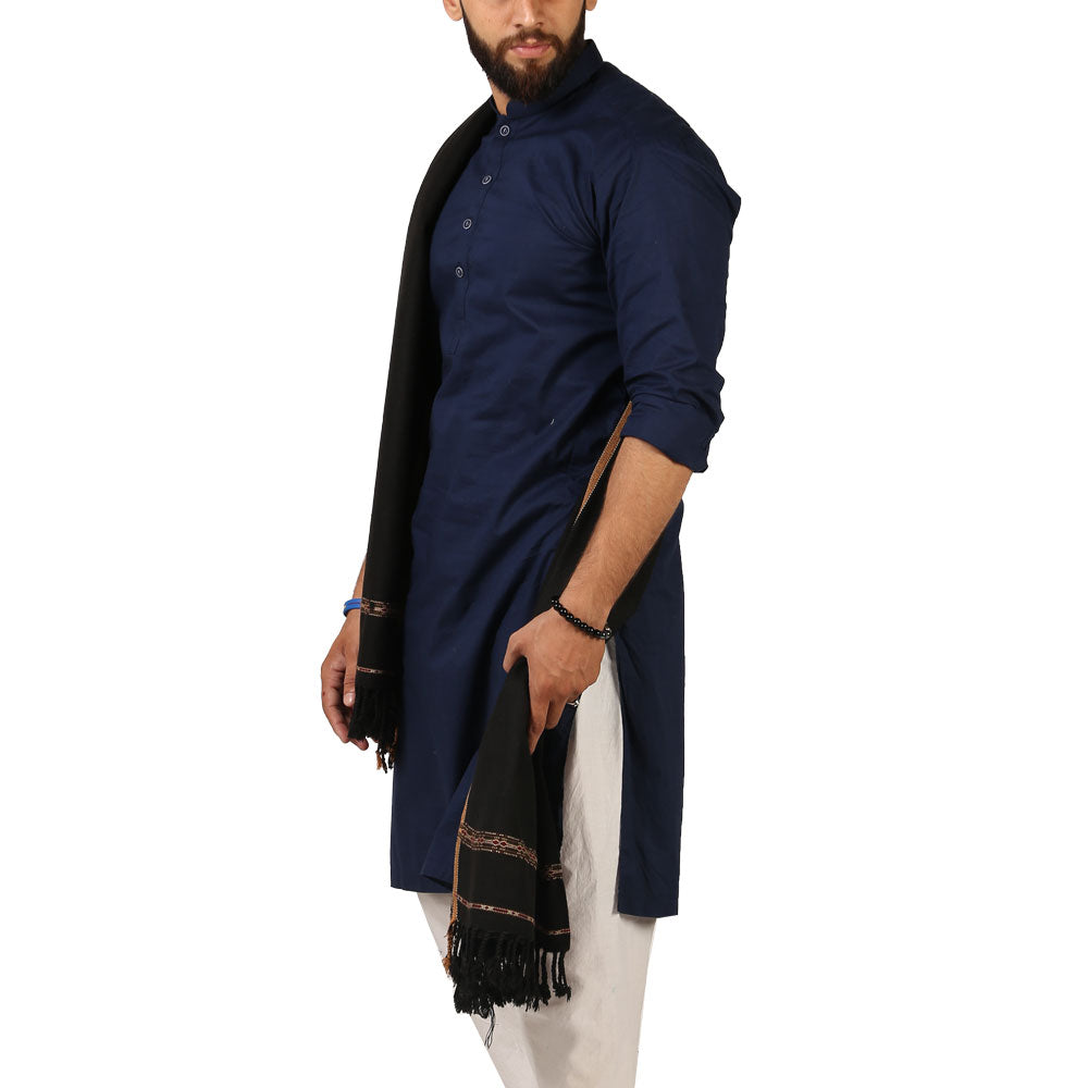 Distinguished Elegance: Pure Acrylic Woolen Peshawari Dhussa Shawl for Men (Medium)