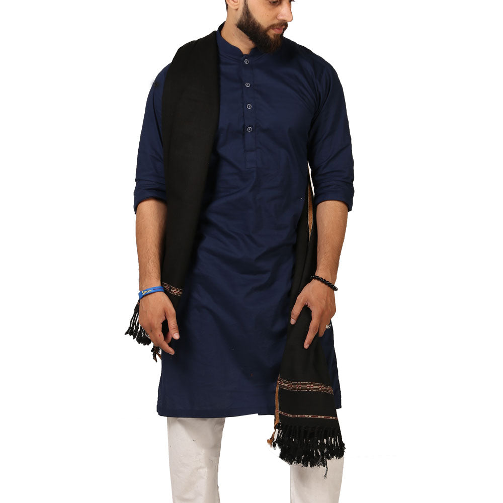 Distinguished Elegance: Pure Acrylic Woolen Peshawari Dhussa Shawl for Men (Medium)