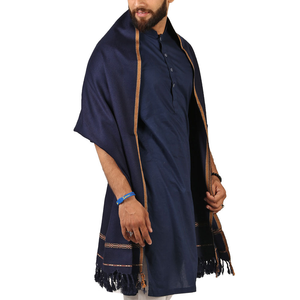 Distinguished Elegance: Pure Acrylic Woolen Peshawari Dhussa Shawl for Men (Medium)