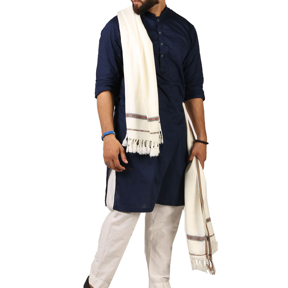 Distinguished Elegance: Pure Acrylic Woolen Peshawari Dhussa Shawl for Men (Medium)