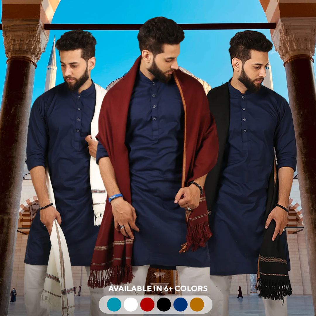 Distinguished Elegance: Pure Acrylic Woolen Peshawari Dhussa Shawl for Men (Medium)