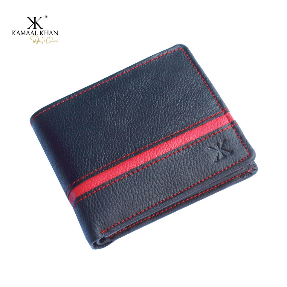 Genuine Mild Leather Two-Tone Men's Wallet | Zipper Coin Purse Wallet For Men Tri-fold Clasp