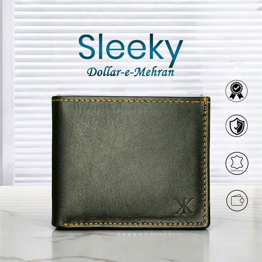 Genuine Leather Men's Bi Fold Purse Wallet For Men Wallet Clasp Sleek Design Basic Minimalist Wallet For Man