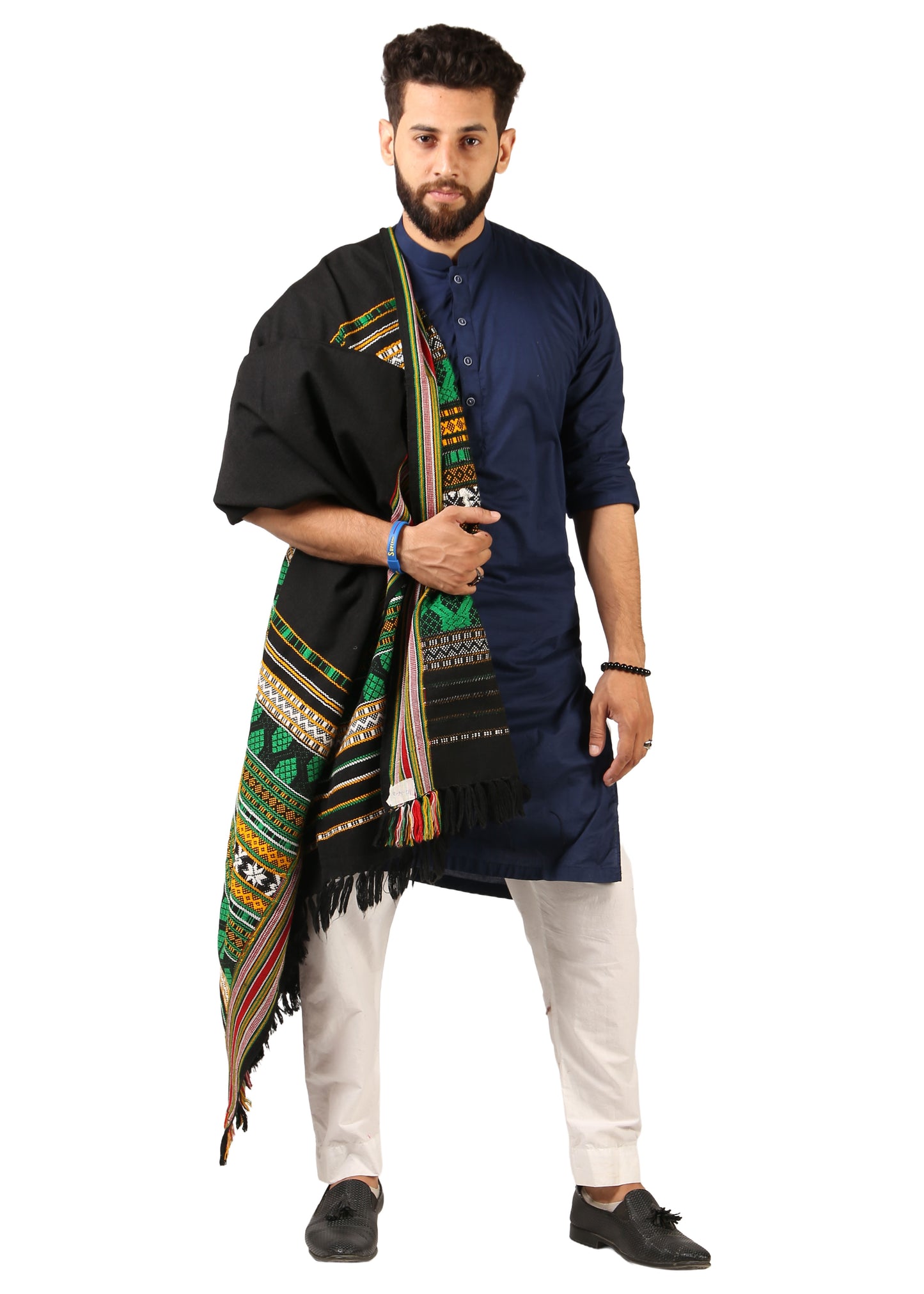 Elegance in Every Thread: Multi Color Mehrabi Tharri Wadera Shawl for Men