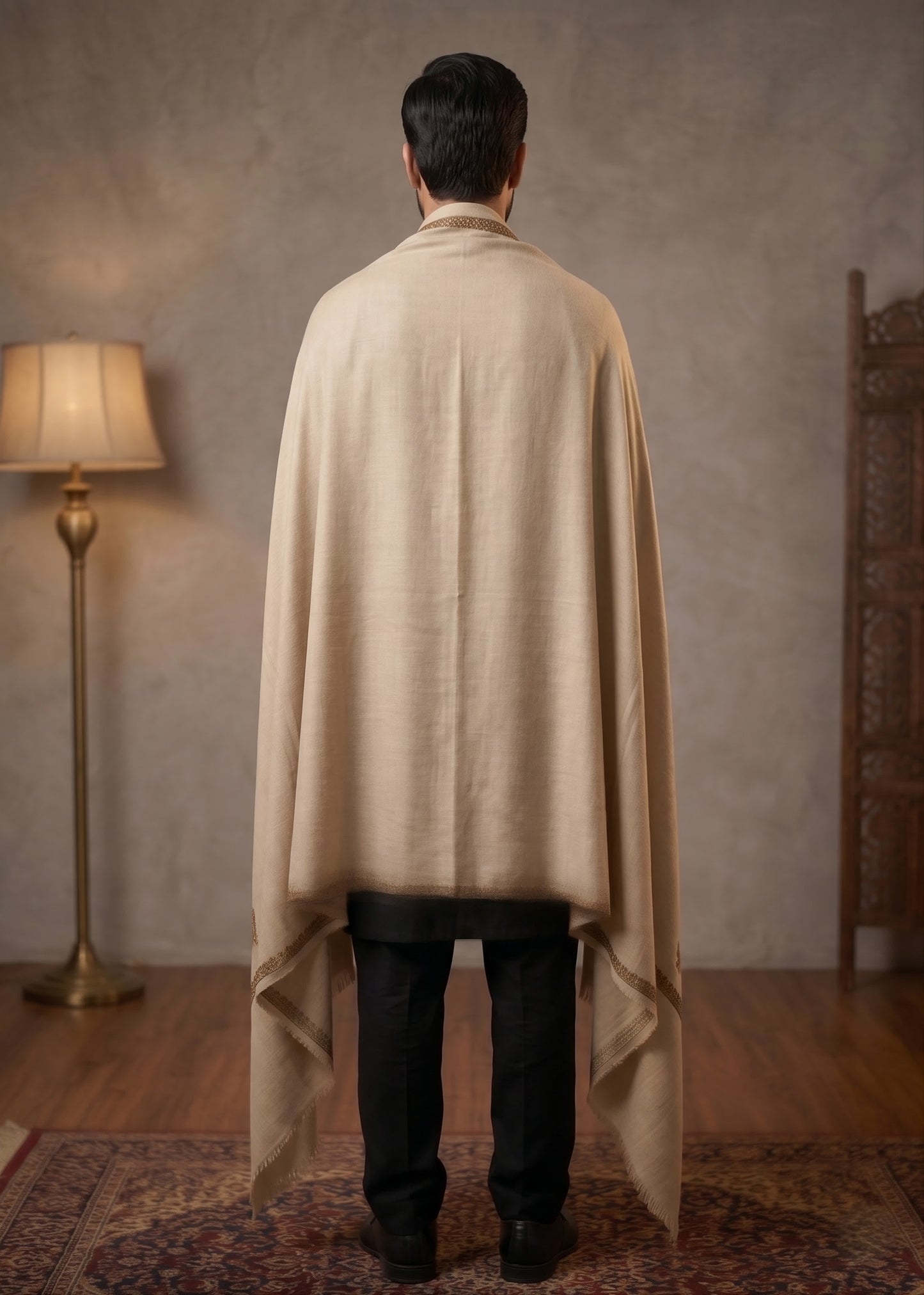 Kashmiri Kingri Style Shawl For Men