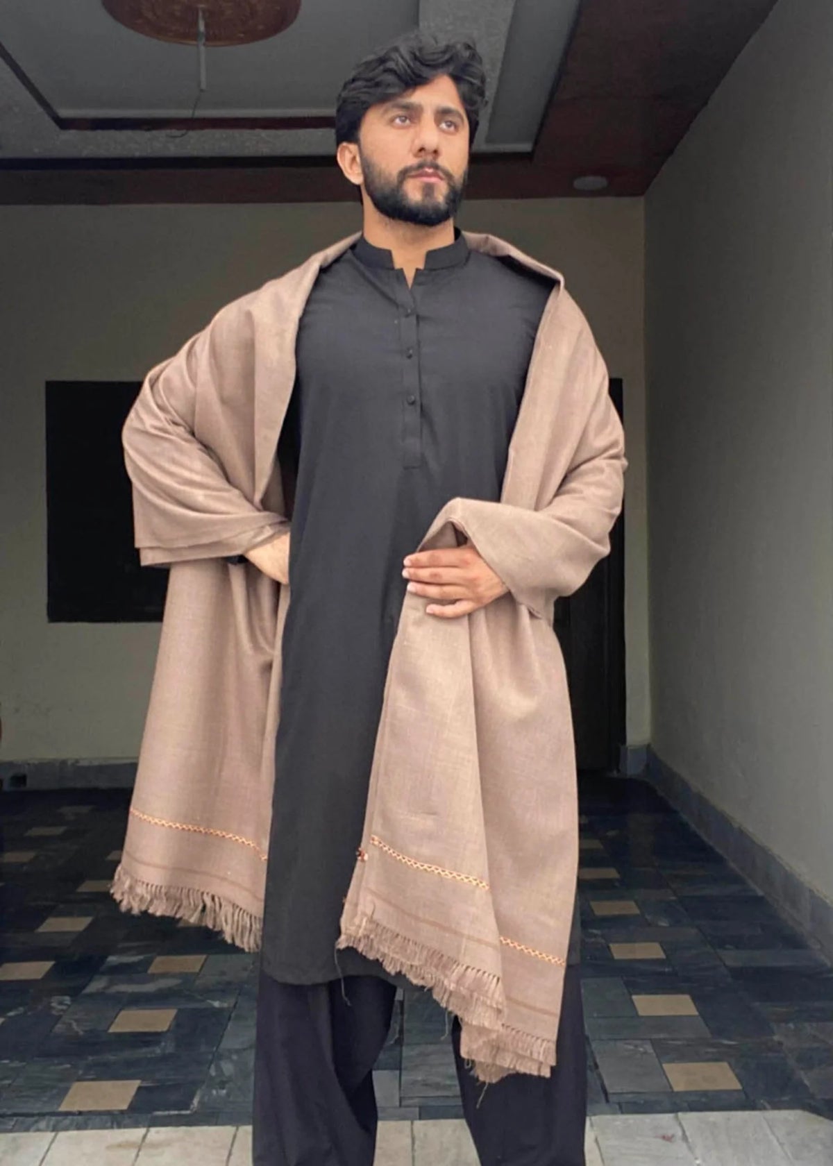 ہلکے وزن کی سواتی دھوسہ شال مردوں کے لیے | کمال خان شال
