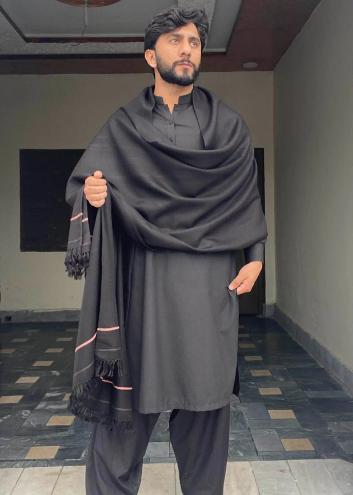 ہلکے وزن کی سواتی دھوسہ شال مردوں کے لیے | کمال خان شال