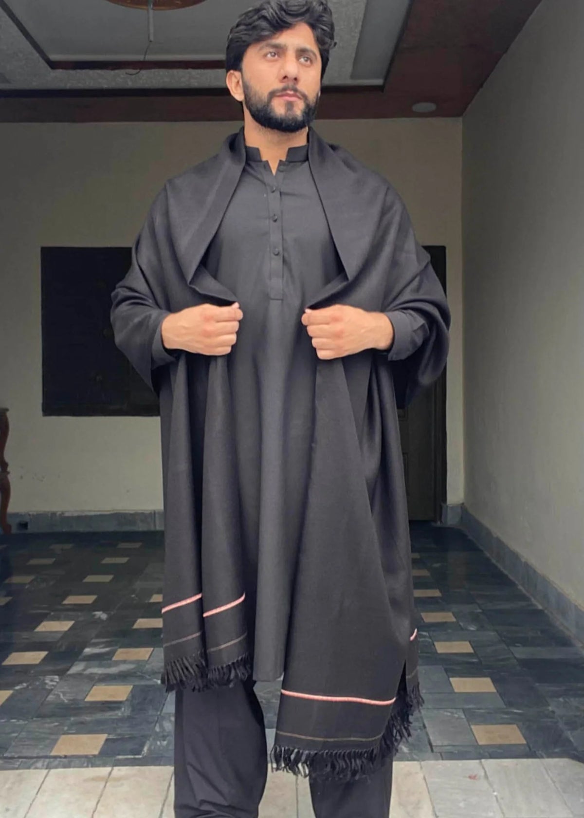 ہلکے وزن کی سواتی دھوسہ شال مردوں کے لیے | کمال خان شال