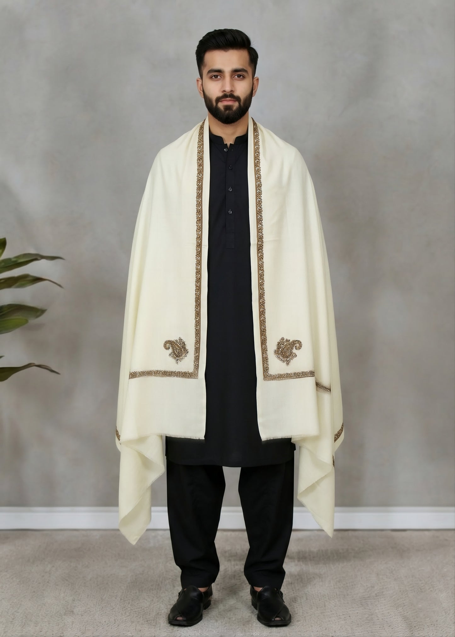 Kashmiri Kingri Style Shawl For Men