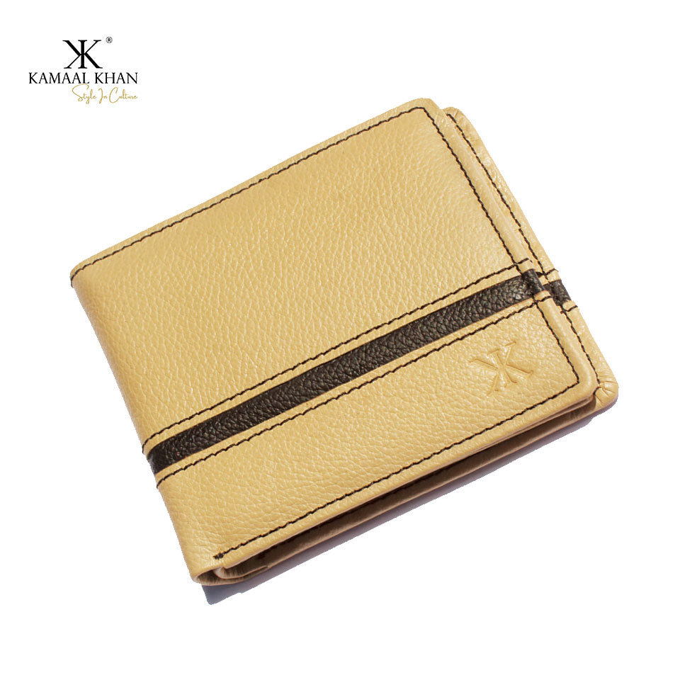 Genuine Mild Leather Two-Tone Men's Wallet | Zipper Coin Purse Wallet For Men Tri-fold Clasp