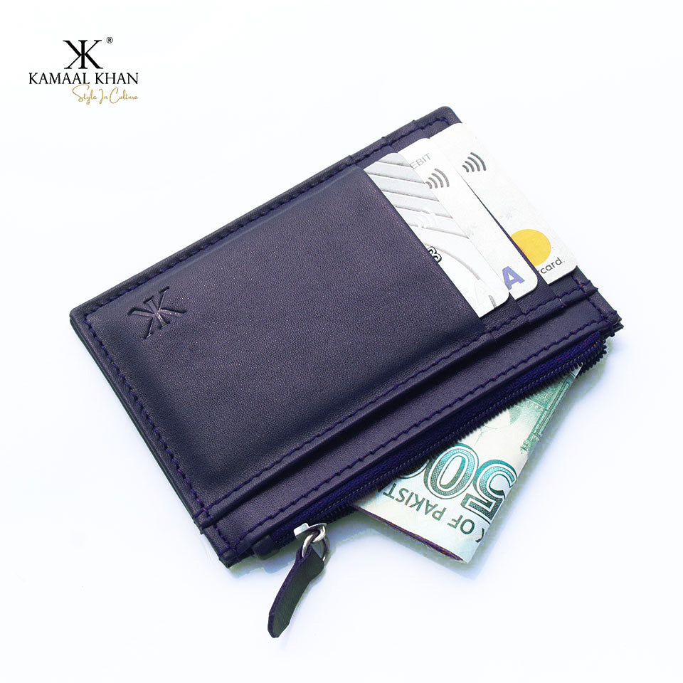 Genuine Mild Leather Men's Zipper Purse Wallet For Men No Fold Simple Wallet Clasp